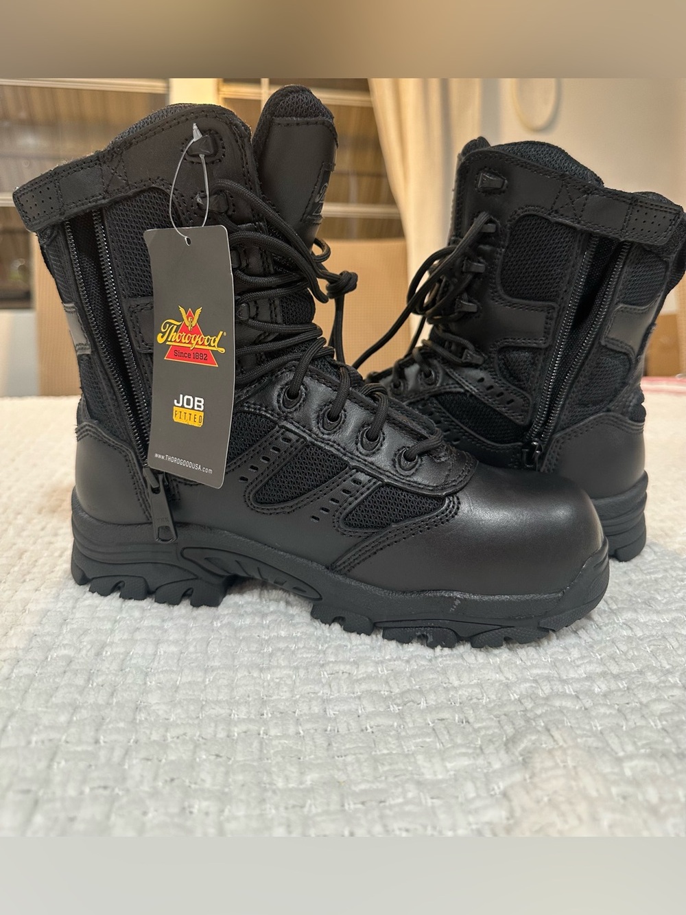 Thorogood Deuce 8" Tactical Boots - Size 4M/6W - Waterproof & Side Zip - NWOB